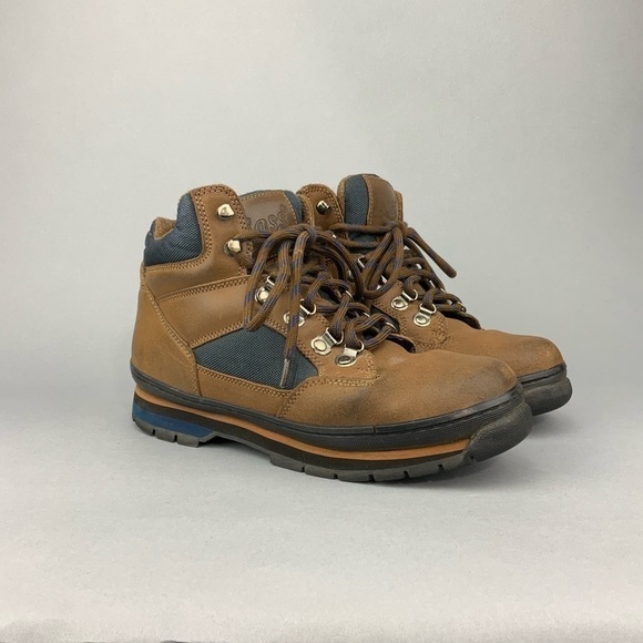 G.h. Bass Men’s Vintage Leather Hiking Boots Size 8 Brown - Picture 2 of 11